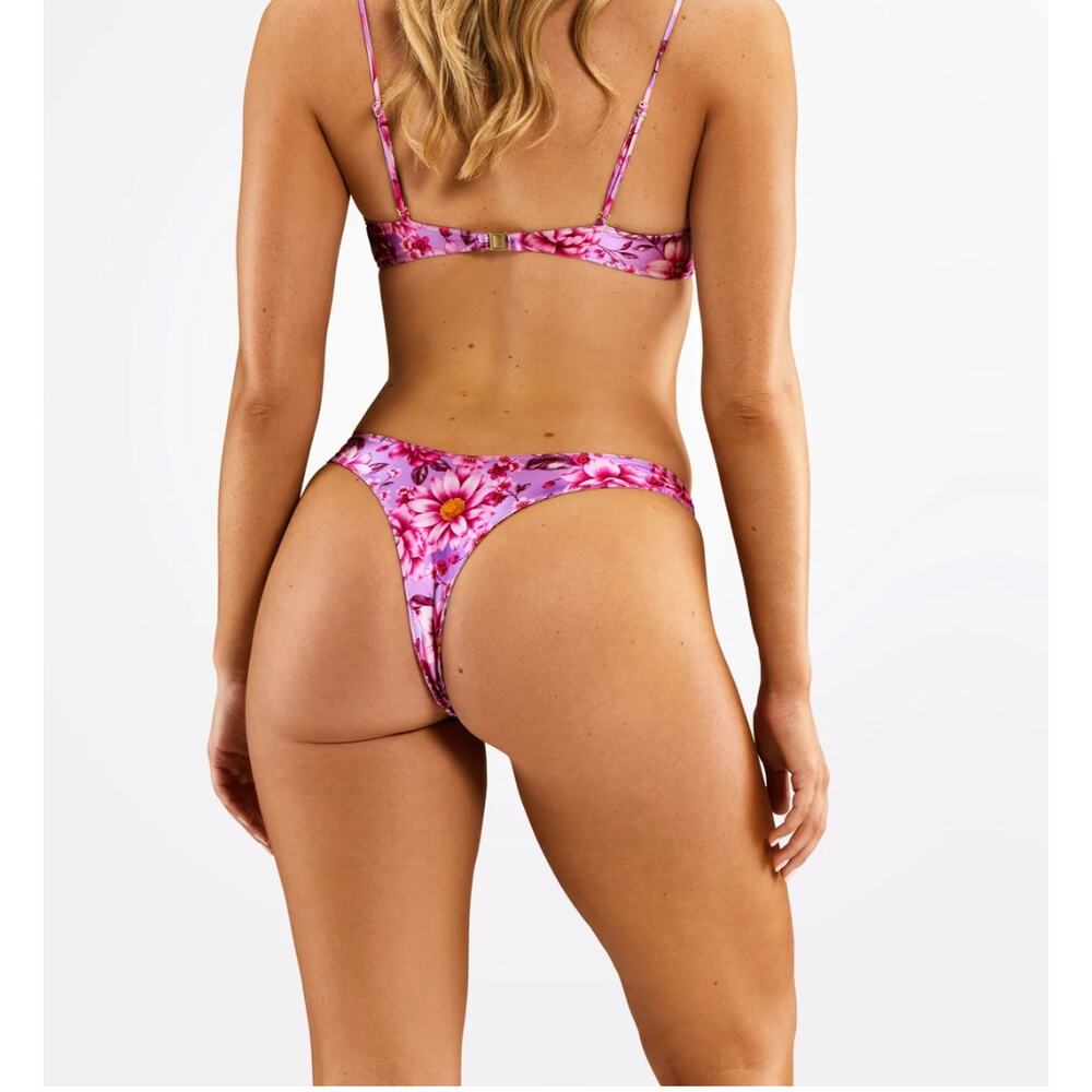 Sommer VITORIA Azalea Brazilian Bikini Bottoms Womens Medium New Floral Purple - Picture 2 of 8